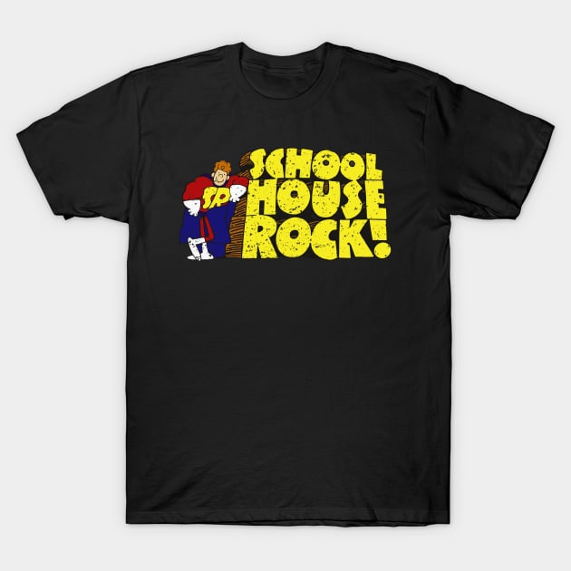 Schoolhouse Rock 70s Cartoon Vintage Logo T-Shirt by Mandra